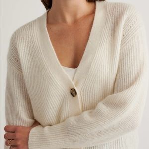 Quince Baby Alpaca-Wool Cropped Cardigan